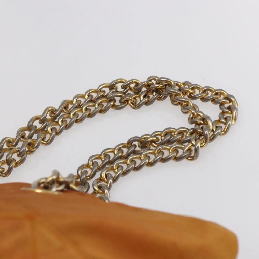 PRADA Chain Shoulder Bag Nylon Orange Gold - Picture 9 of 16